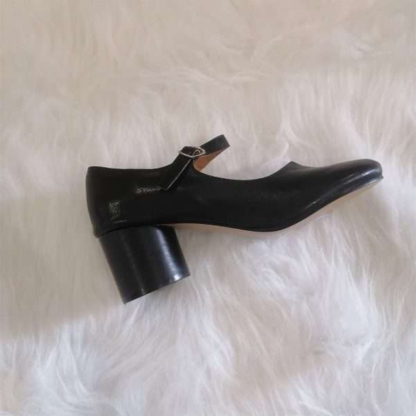 tabi mary jane split toe leather heel shoes women black (10)